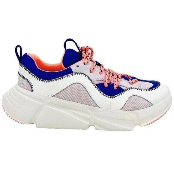UGG Shoes - NWOB UGG Women's Calle Lace Trainer Shoes White & Cobalt Purple Sneakers Size 8